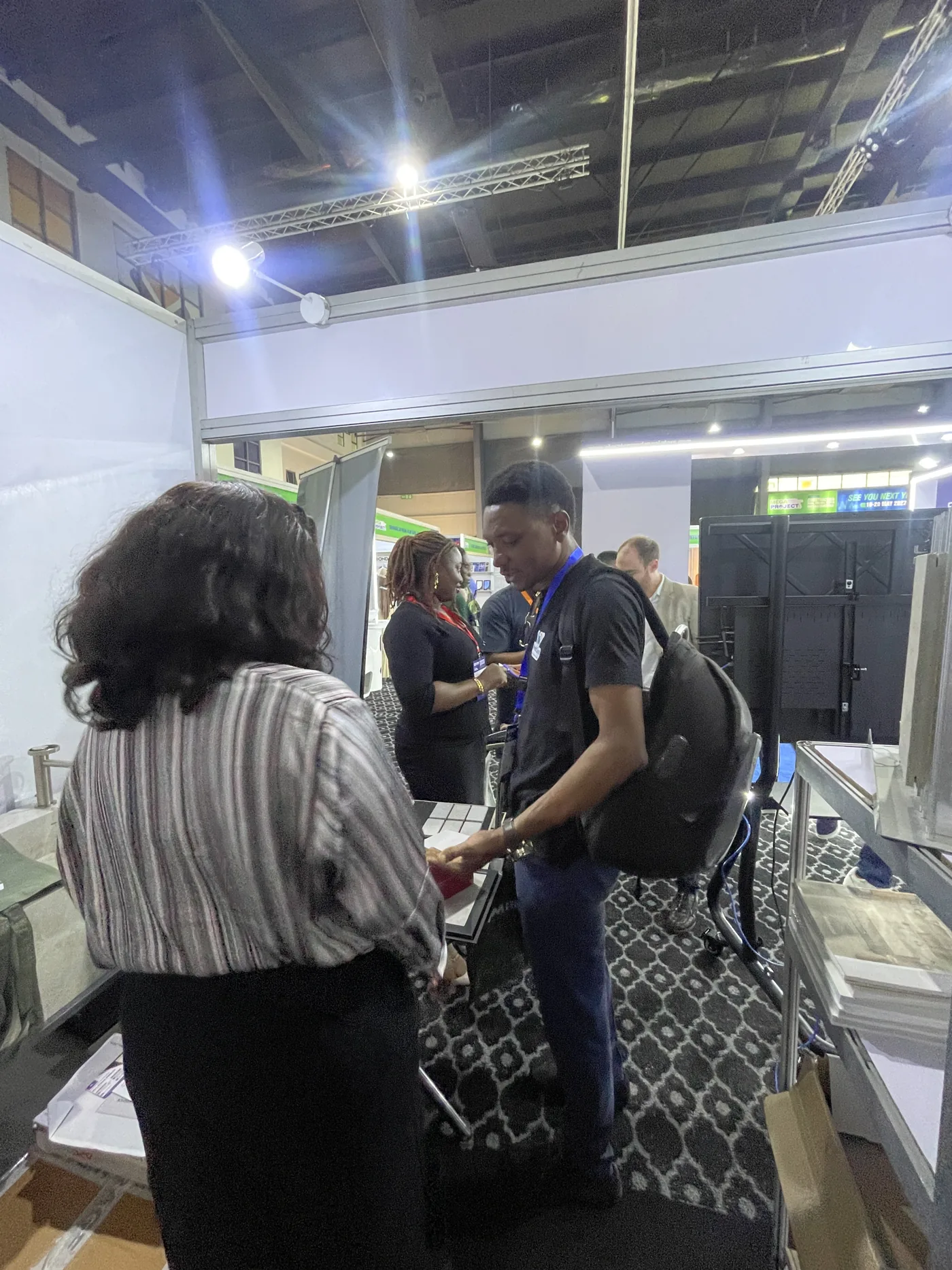 Black Pelican representatives in conversation at Mega Expo 2026