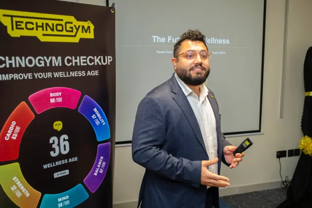 Presenter at the Technogym Checkup launch