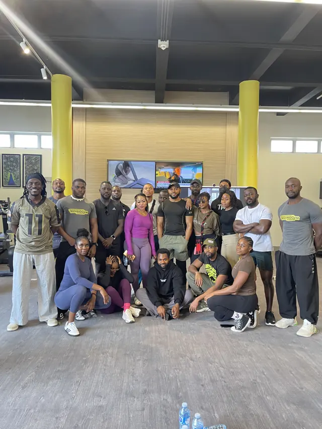 Technogym trainers gathered for a session