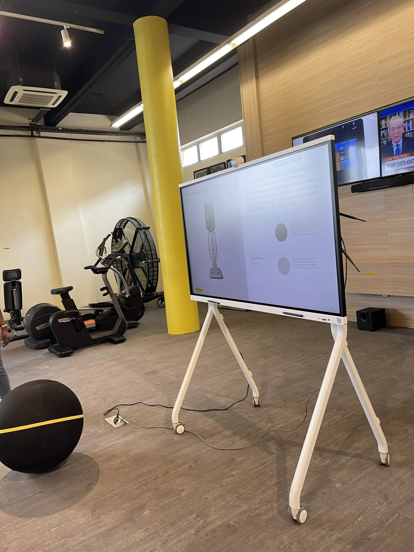 Technogym equipment at the training session